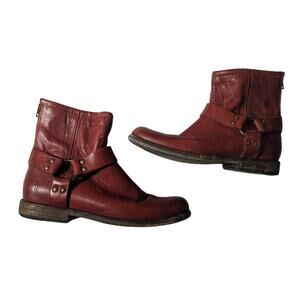 FRYE Oxblood ankle harness boot Women's Size 6 in Red